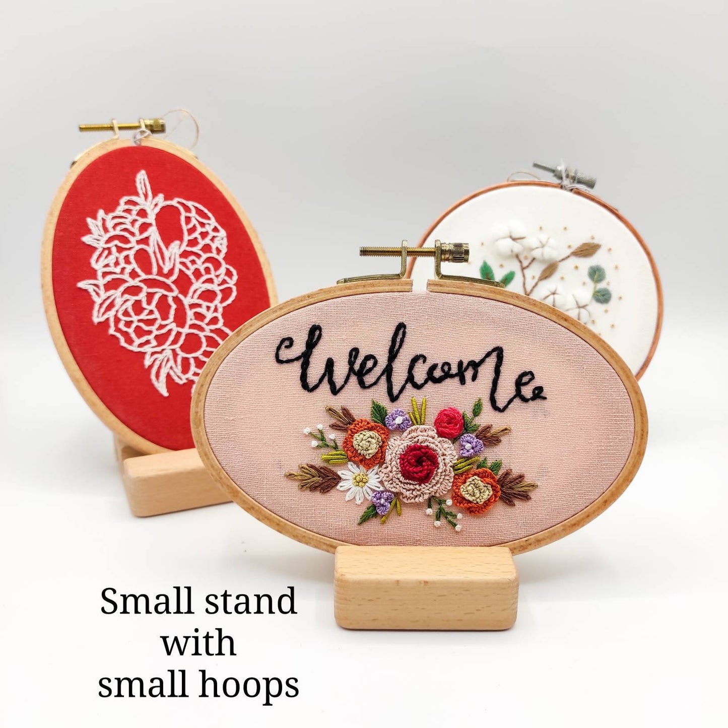 Wooden Embroidery Hoop Stand, Embroidery Hoop Display, Name Card hold, photo hold