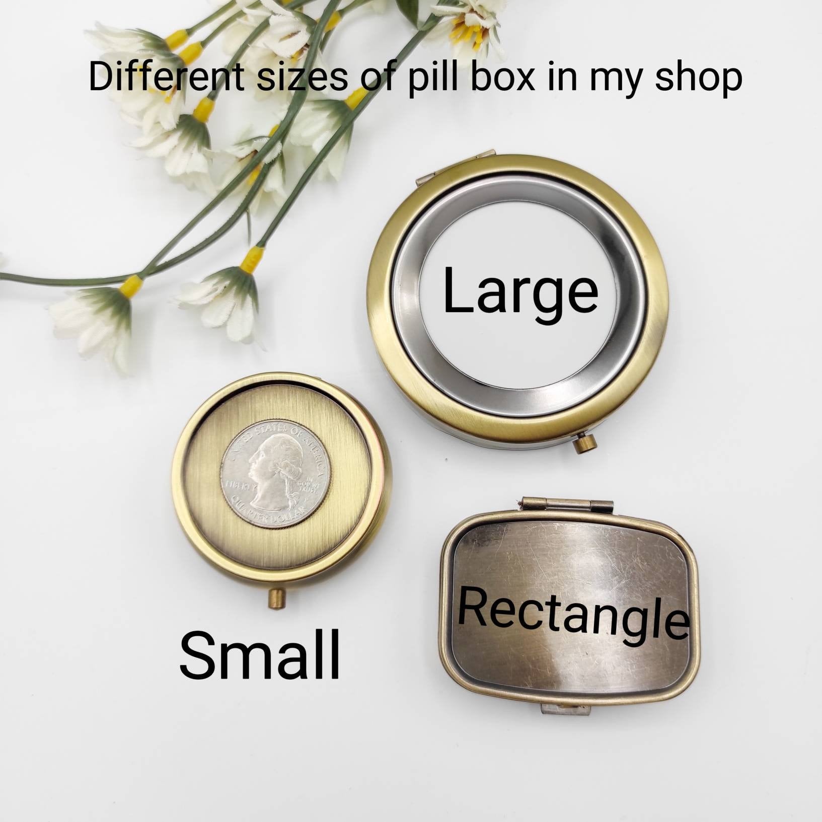 Small Embroidery pillbox kit, Small Blank Pillbox/ beads box/ jewelry box/ storage box for embroidery/hand stitch/cross stitch/needle point