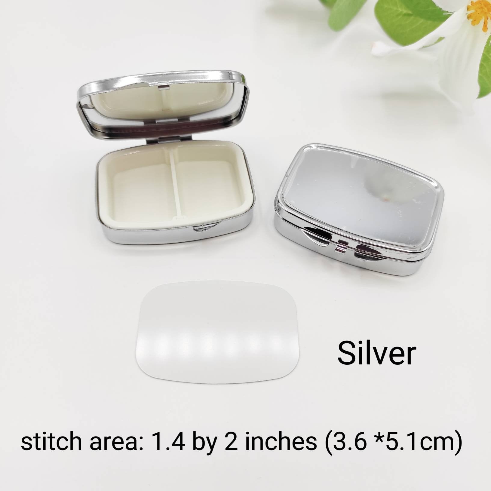 Small Embroidery pillbox kit, Small Blank Pillbox/ beads box/ jewelry box/ storage box for embroidery/hand stitch/cross stitch/needle point