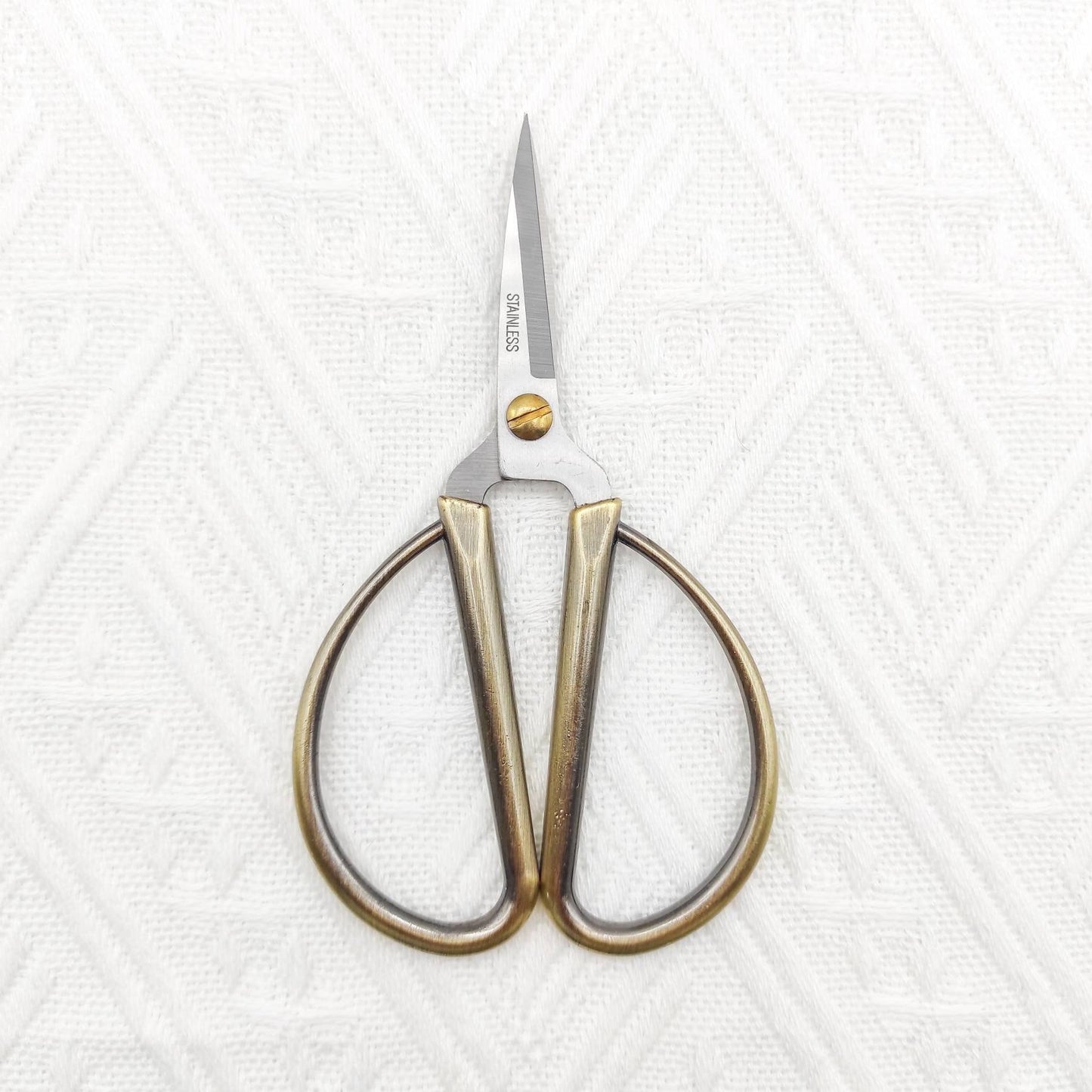 Rose Gold / Bronze Vintage Style Cissors, Fabric scissors, Macrame Small Scissors 5" ,Big Handle Scissors, bonsai scissors