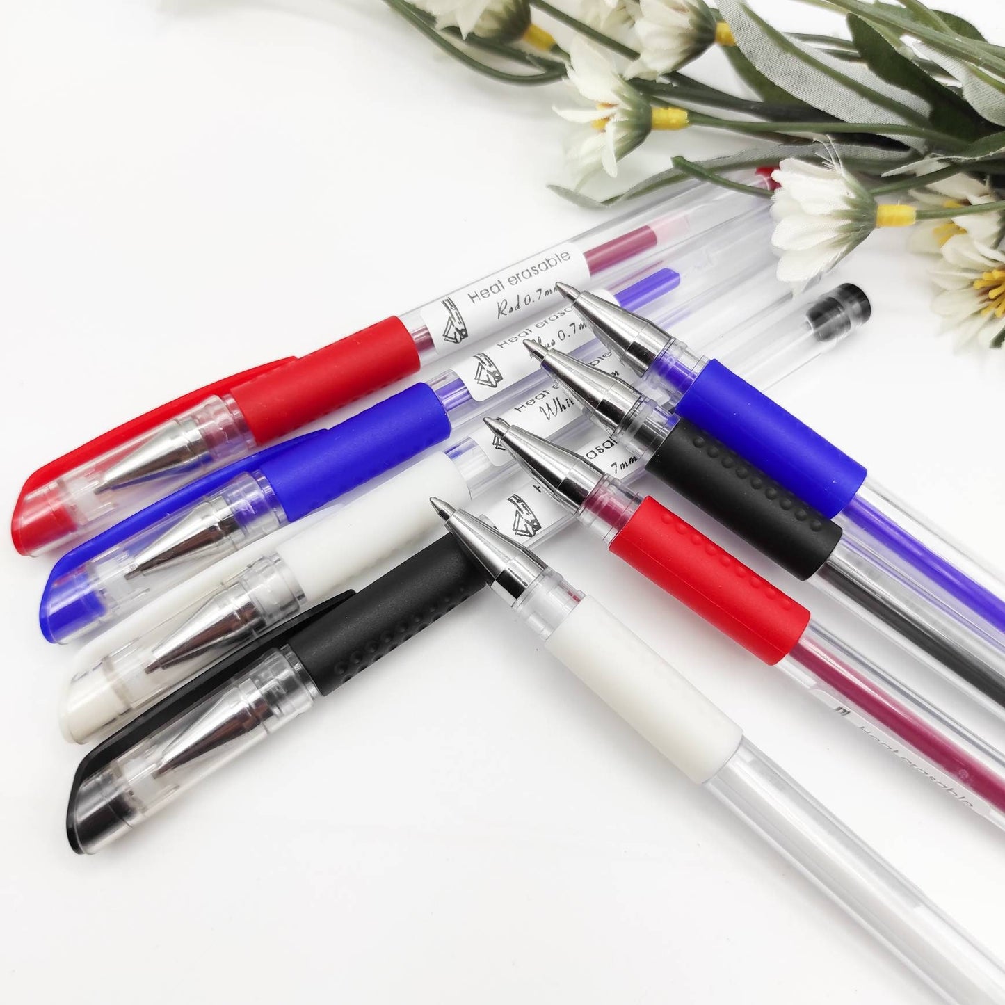 Heat erasable pen, fabric heat erasable pen, hand embroidery pattern transfer pen, White/Black/Red/Blue pen