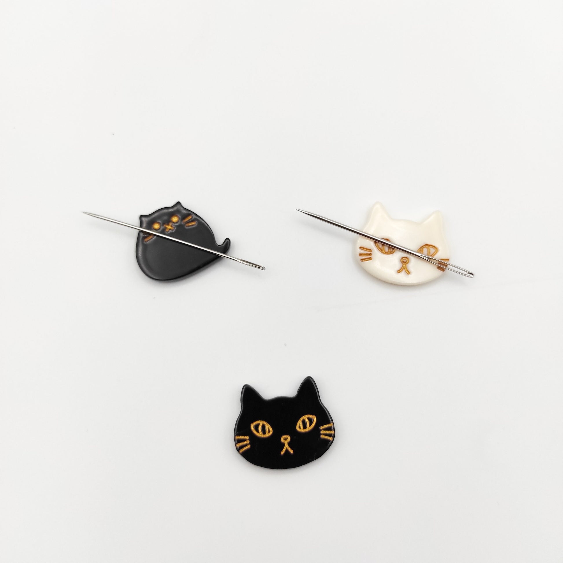 Cat needle minders, Needle Minder for Embroidery, Cross Stitch, Needle work, Needle point tools