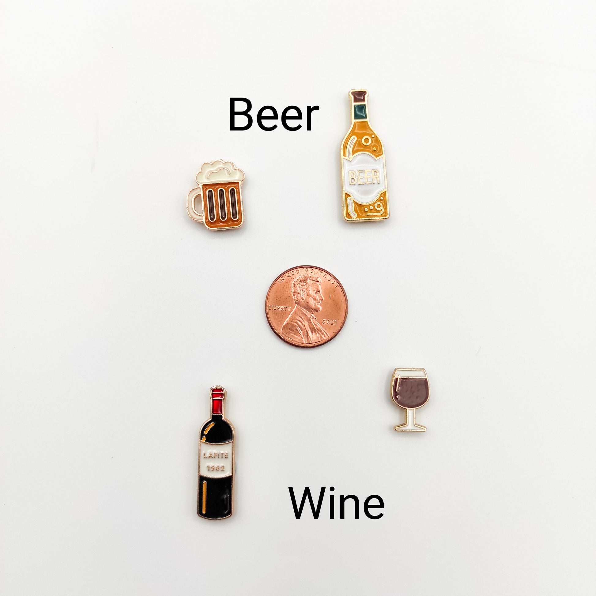 Small Wine/Beer enamel needle minders, Tiny Needle Minder for Embroidery, Cross Stitch, Needle work, Needle point tools