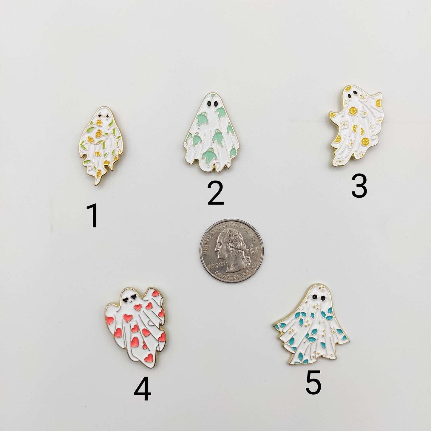 Cute Ghost enamel needle minders, Needle Minder for Embroidery, Cross Stitch, Needle work, needlecraft projects and sewing.