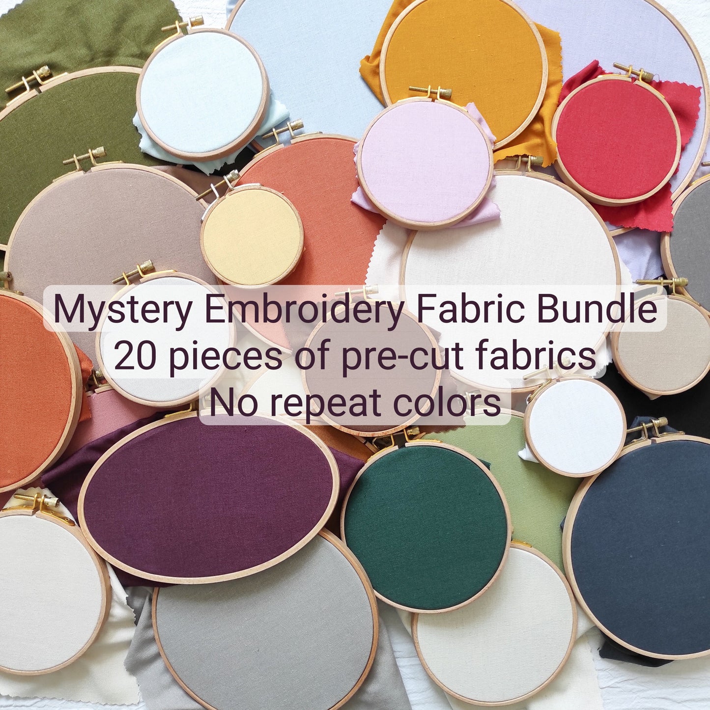 Mystery Embroidery Fabric Bundle, Colorful Hand Embroidery Fabric Bundle, Colorful fabric for embroidery, cotton linen fabric, cotton fabric