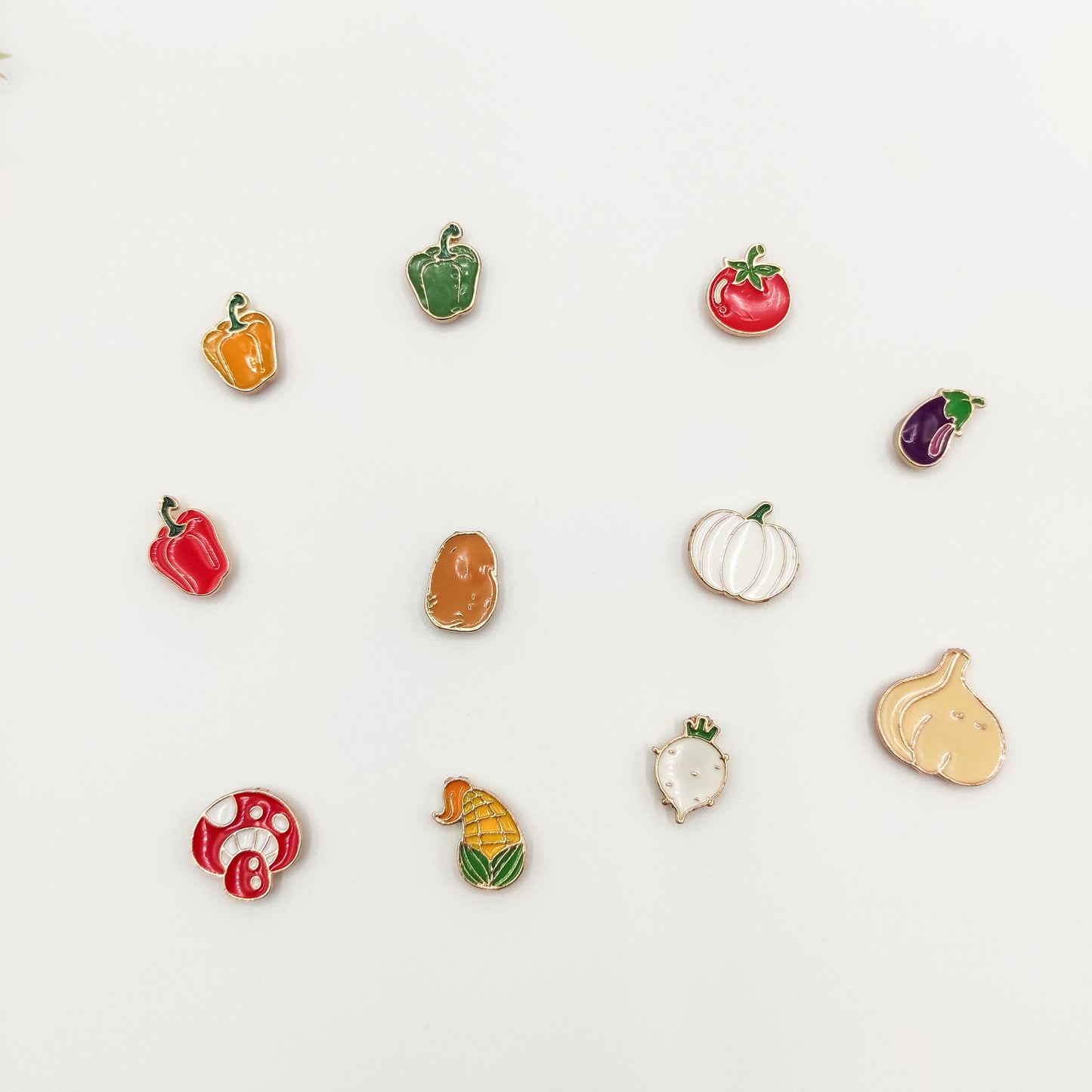 Vegetable Enamel needle minders, Small Needle Minder for Embroidery/Cross Stitch/Needle work