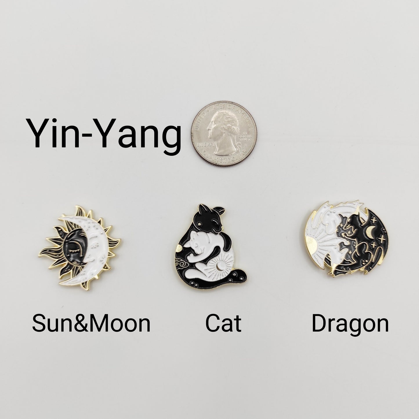 Yin-Yang Balance Enamel Needle Minder,Koi Needle Minder,Cat needle minder, Moon & sun needle minder, Fox needle minder, Rabbit needle minder