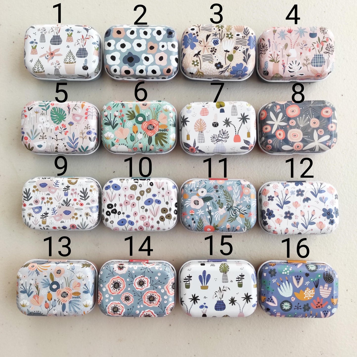 Floral Small Magnetic Needle Case for Embroidery/Cross Stitch/Hand Stitch/Sewing - Modern Style Needle Organizer-Travel needle case