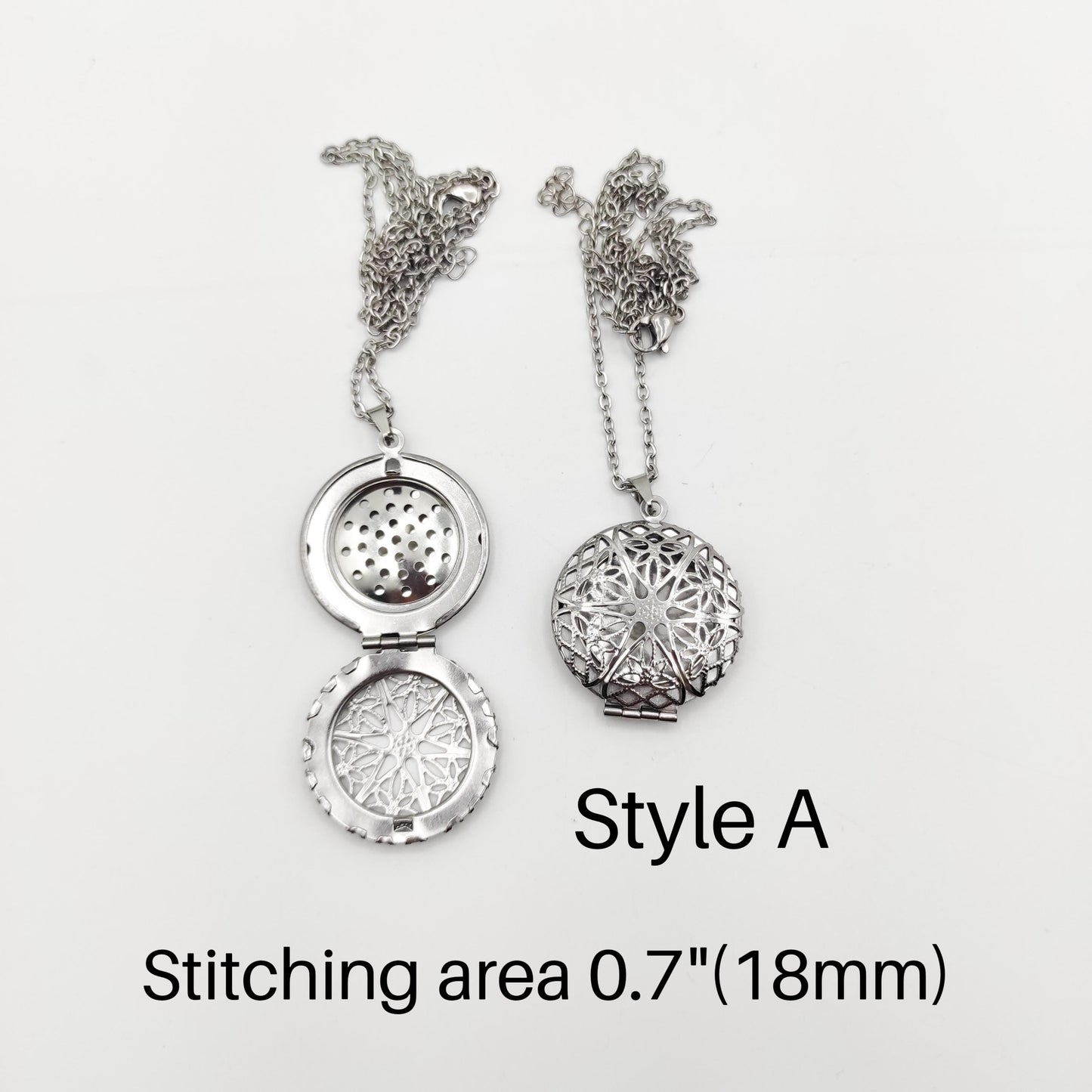 Stainless Steel Locket Necklace for DIY Creative Hand Embroidery/Cross Stitch/Hand Stitch/Needle Point