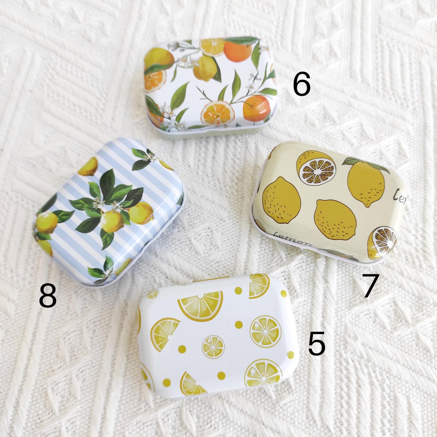 Lemon Needle Case, Magnetic needle tin for Embroidery/Cross Stitch/Hand Stitch/Sewing - Modern Style Needle Organizer-Travel needle case