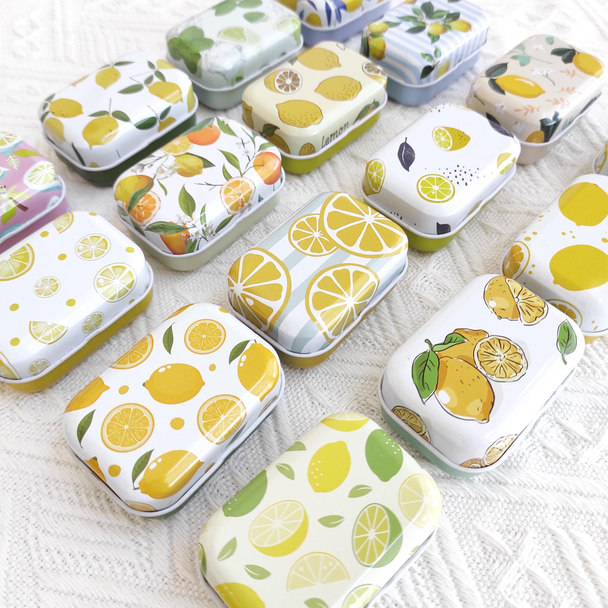 Lemon Needle Case, Magnetic needle tin for Embroidery/Cross Stitch/Hand Stitch/Sewing - Modern Style Needle Organizer-Travel needle case