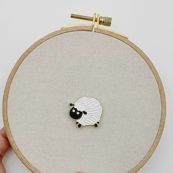 Animal enamel needle minders, Sheep, Bear, Panda, Fox, Duck Needle Minder for Embroidery, Cross Stitch, Needle work, Needle point tools