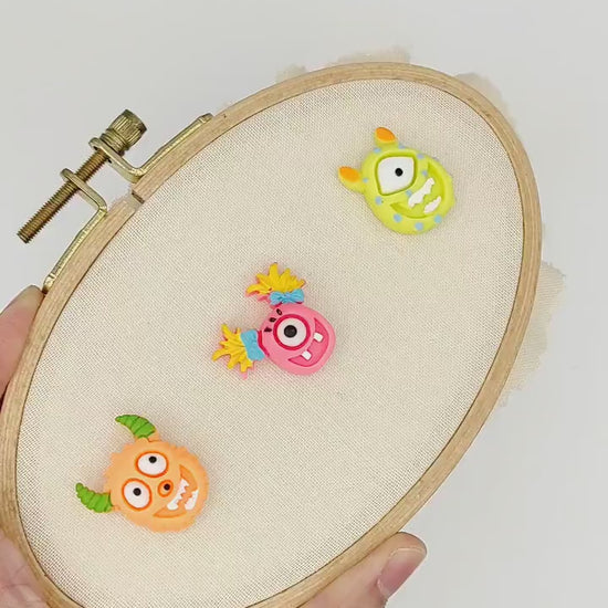 Monster Resin needle minders, Needle Minder for Embroidery, Cross Stitch, Needle work, Needle point tools