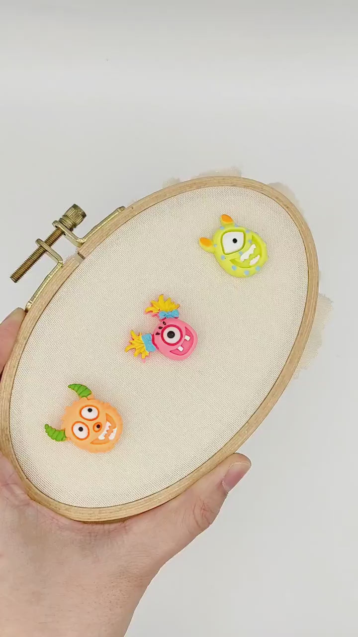 Monster Resin needle minders, Needle Minder for Embroidery, Cross Stitch, Needle work, Needle point tools