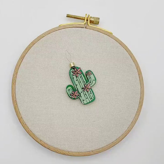 Cactus Needle Threader, Needle Minder/ Threader for Embroidery/ Cross Stitch/Needle work/Needlecraft/Sewing.