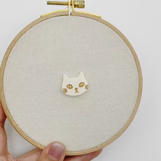 Cat needle minders, Needle Minder for Embroidery, Cross Stitch, Needle work, Needle point tools