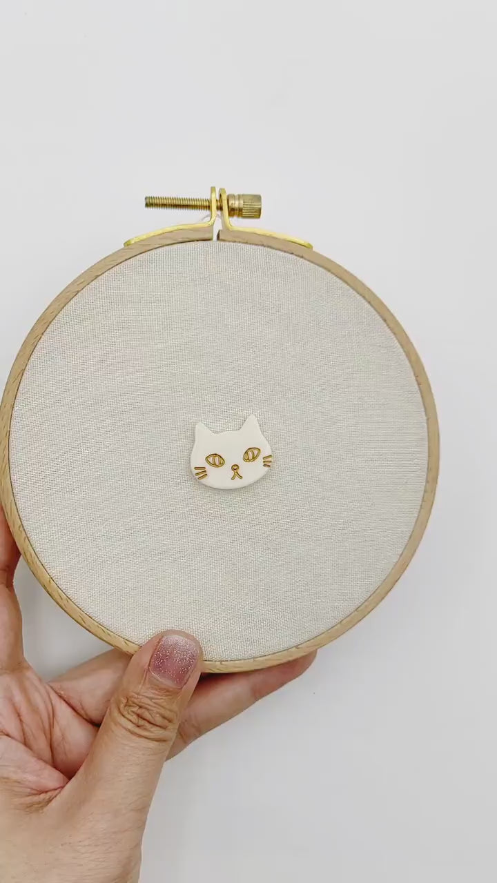 Cat needle minders, Needle Minder for Embroidery, Cross Stitch, Needle work, Needle point tools