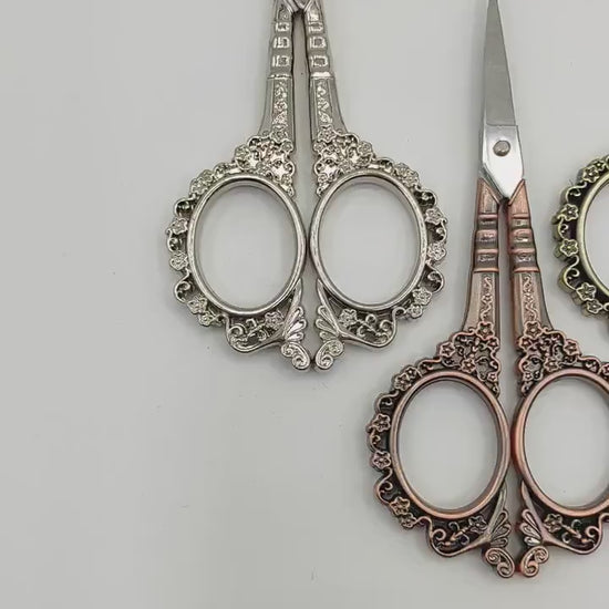 Floral embroidery/cross stitch scissors, Stainless Steel Craft scirssors, floss scissors, Thread scissors, Sewing scissors, Vintage scissors