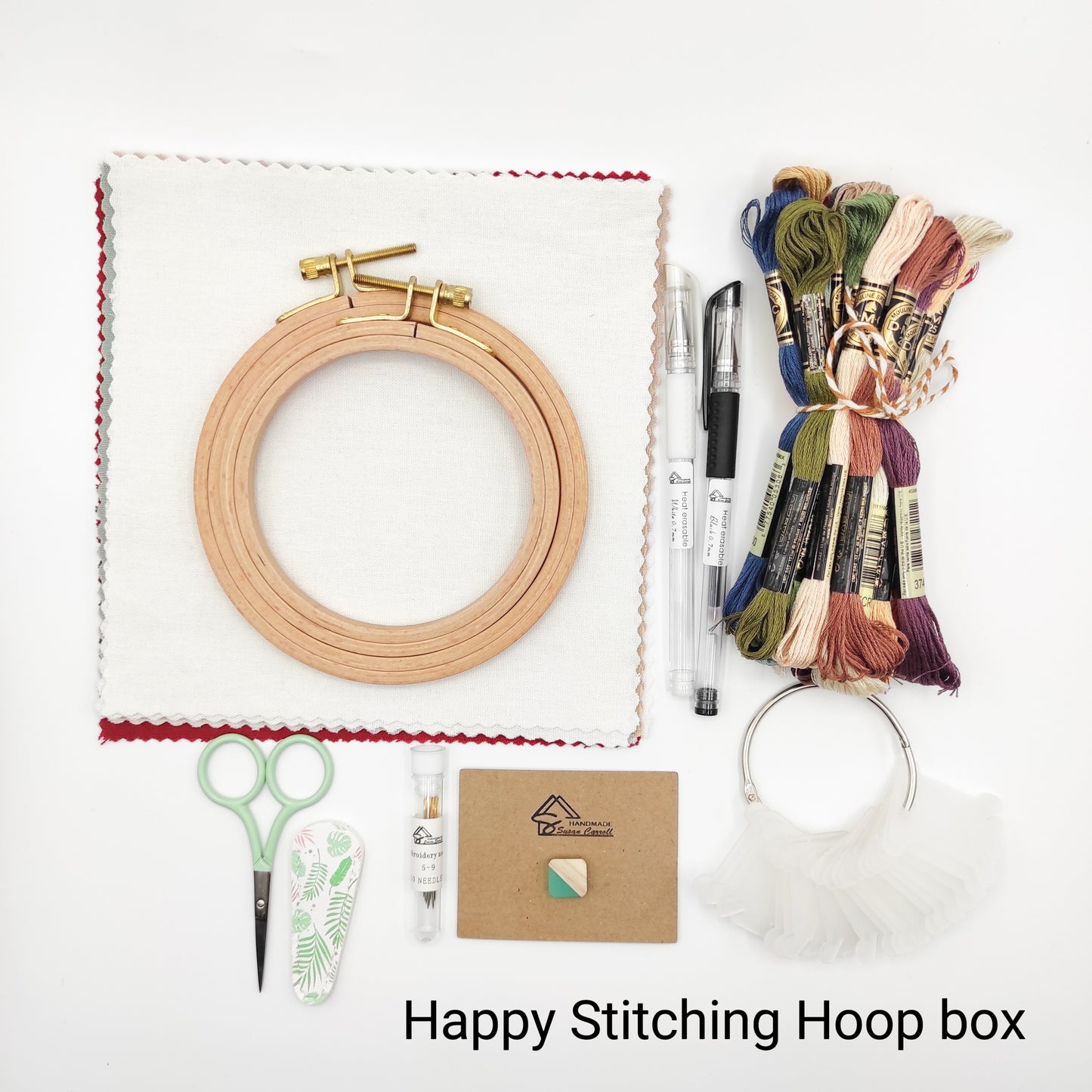 Essential Hand Embroidery Supplies Box - Start Stitching with Confidence!- Happy Stitching box