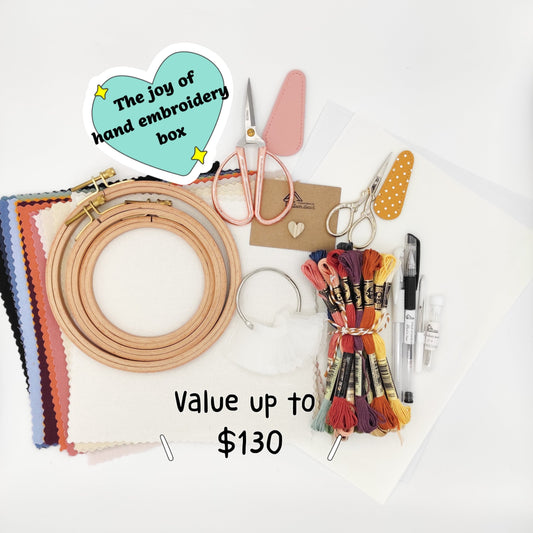 Upgrade Your Crafting Game with the Ultimate All-in-One Hand Embroidery Supplies Box- the Joy of Hand embroidery box