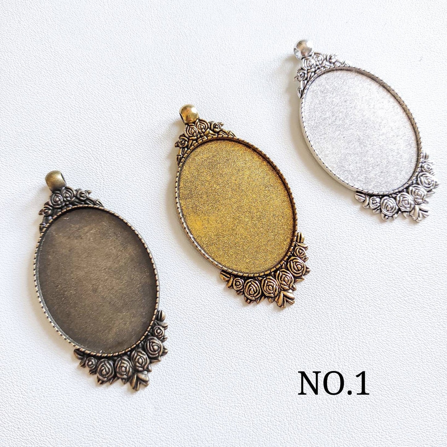 Large Oval blank pendant,diy embroidery kit, Embroidery necklace kit, Handmade jewelry kit,light pendant,Fiber jewelry