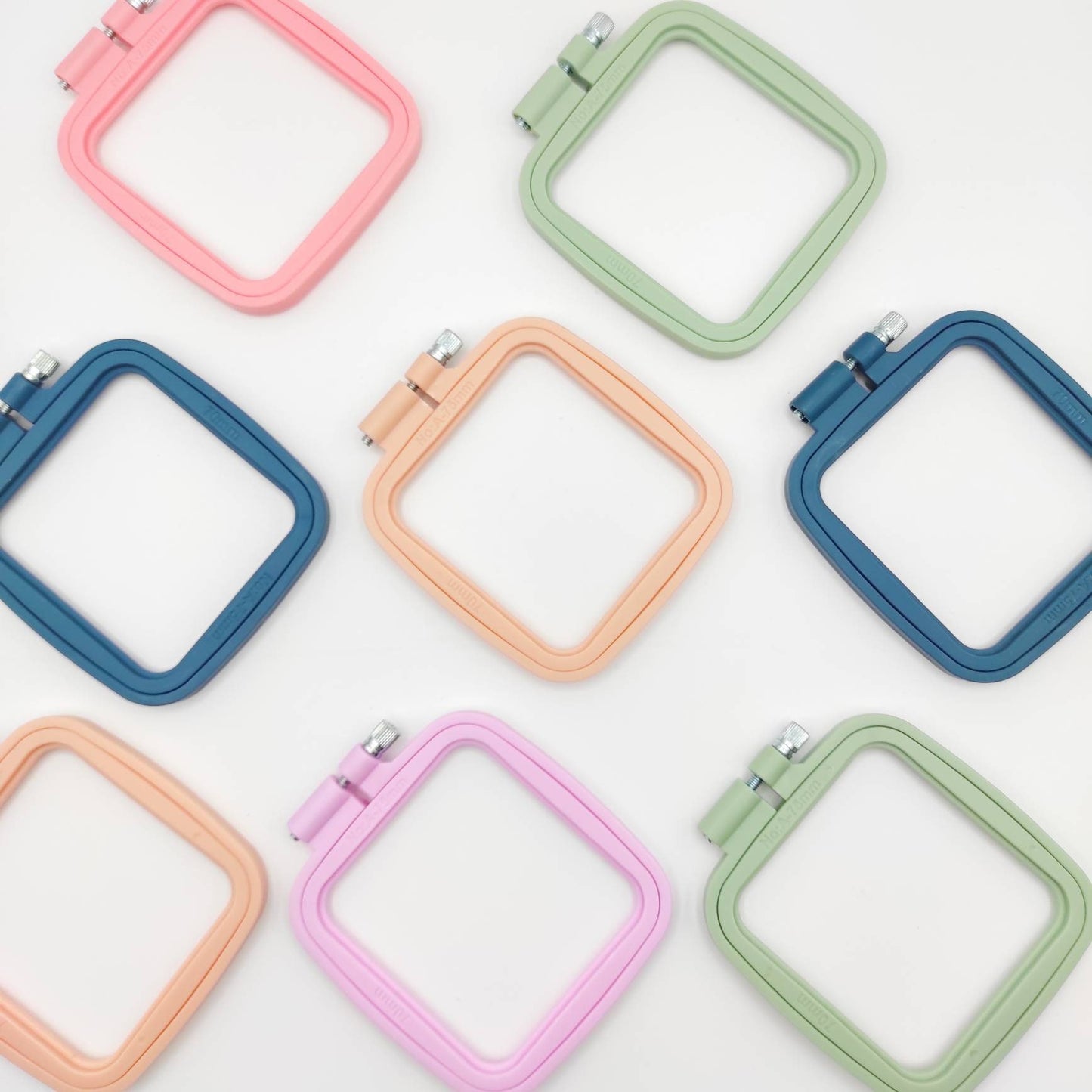 Multiple Colors of Square Plastic Hoops. Small Square hoops for embroidery/hand stitch/ cross stitch