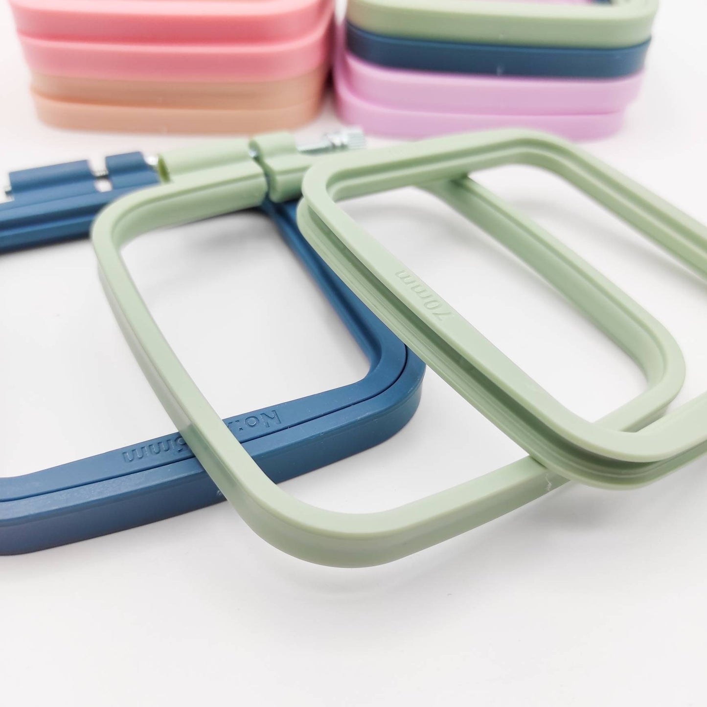 Multiple Colors of Square Plastic Hoops. Small Square hoops for embroidery/hand stitch/ cross stitch