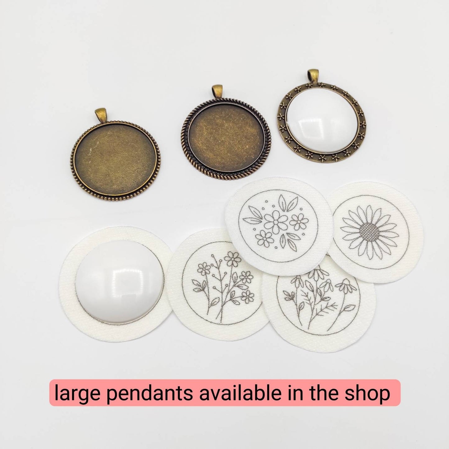 Stick & Stitch embroidery patterns for small storge box/large pendant, water soluble pre-printed embroidery pattern