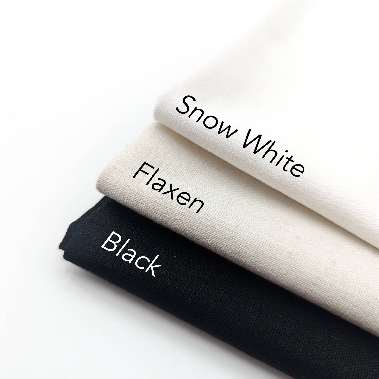 White/ Flaxen/ Black Cotton linen mix fabric for hand embroidery, craft, painting, Solid fabric, embroidery fabric, hand stitching fabric