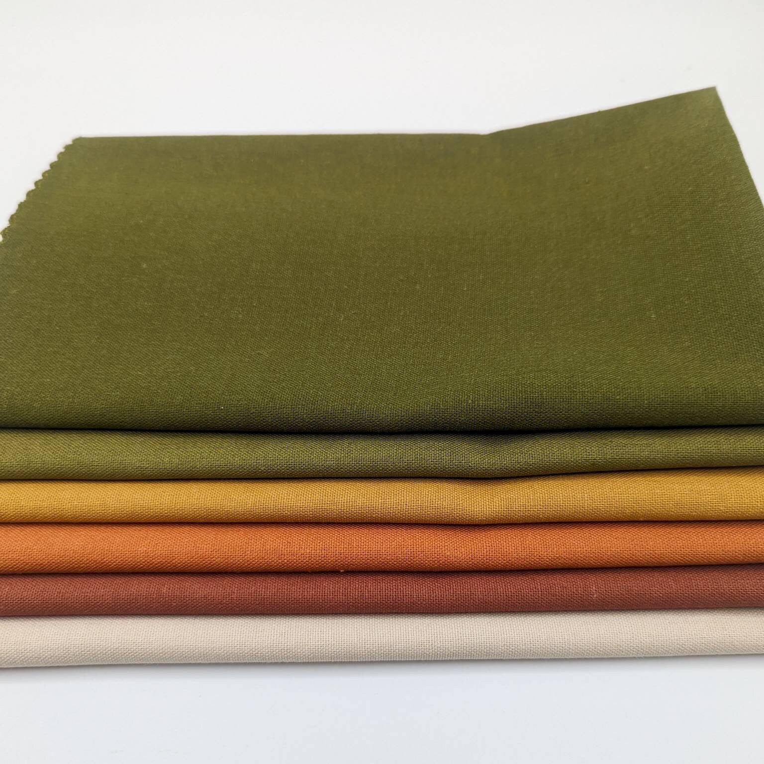 Fall Colors Fat Quarter Cotton linen mix fabric for hand embroidery, craft, painting, Solid color fabric,earthy color hand embroidery fabric