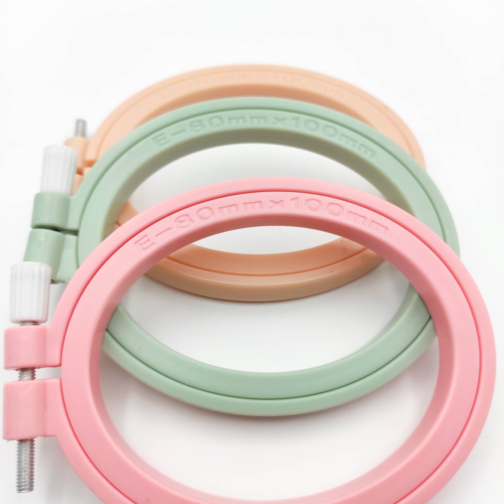 Multiple Colors of Oval Plastic Hoops. Small Square hoops for embroidery/hand stitch/ cross stitch