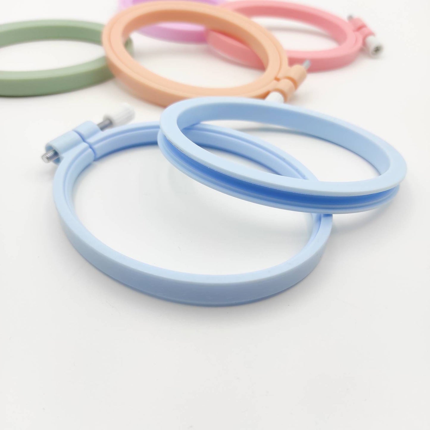 Multiple Colors of Oval Plastic Hoops. Small Square hoops for embroidery/hand stitch/ cross stitch