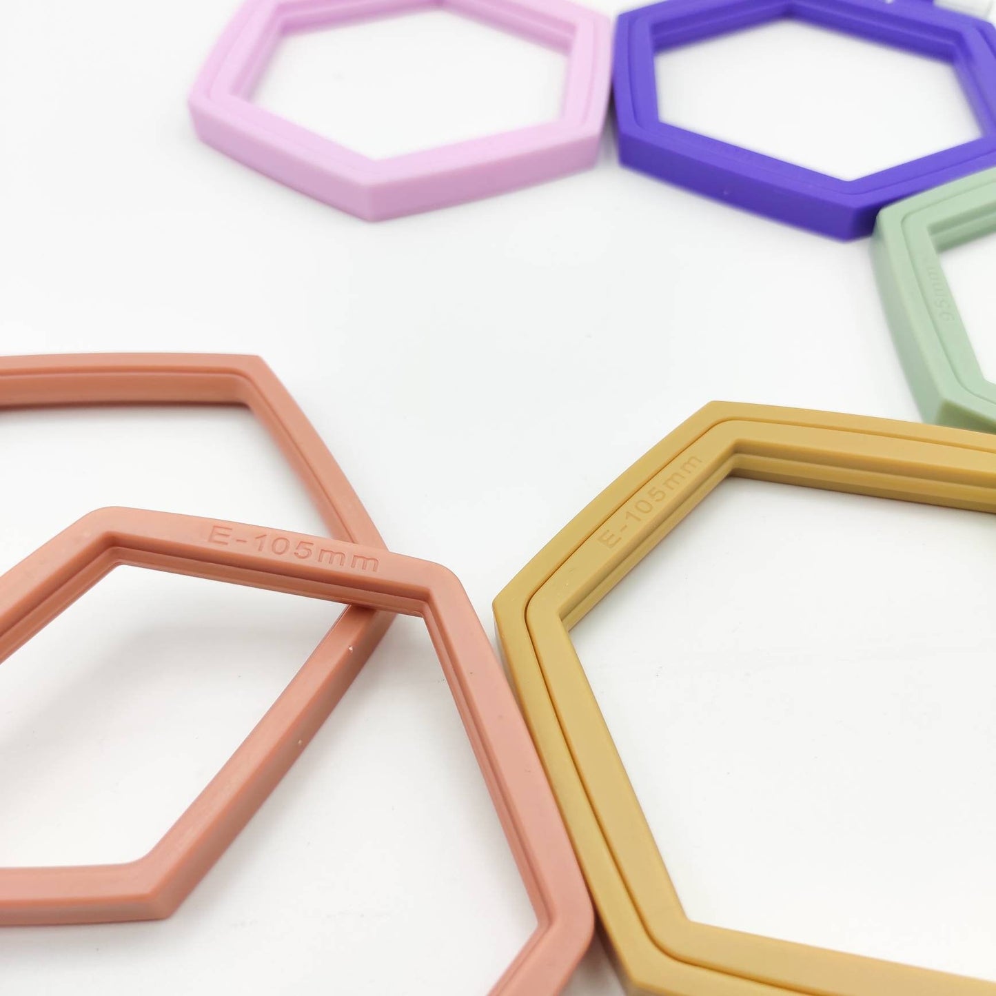 Multiple Colors of Hexagon Plastic Hoops. Small Square hoops for embroidery/hand stitch/ cross stitch