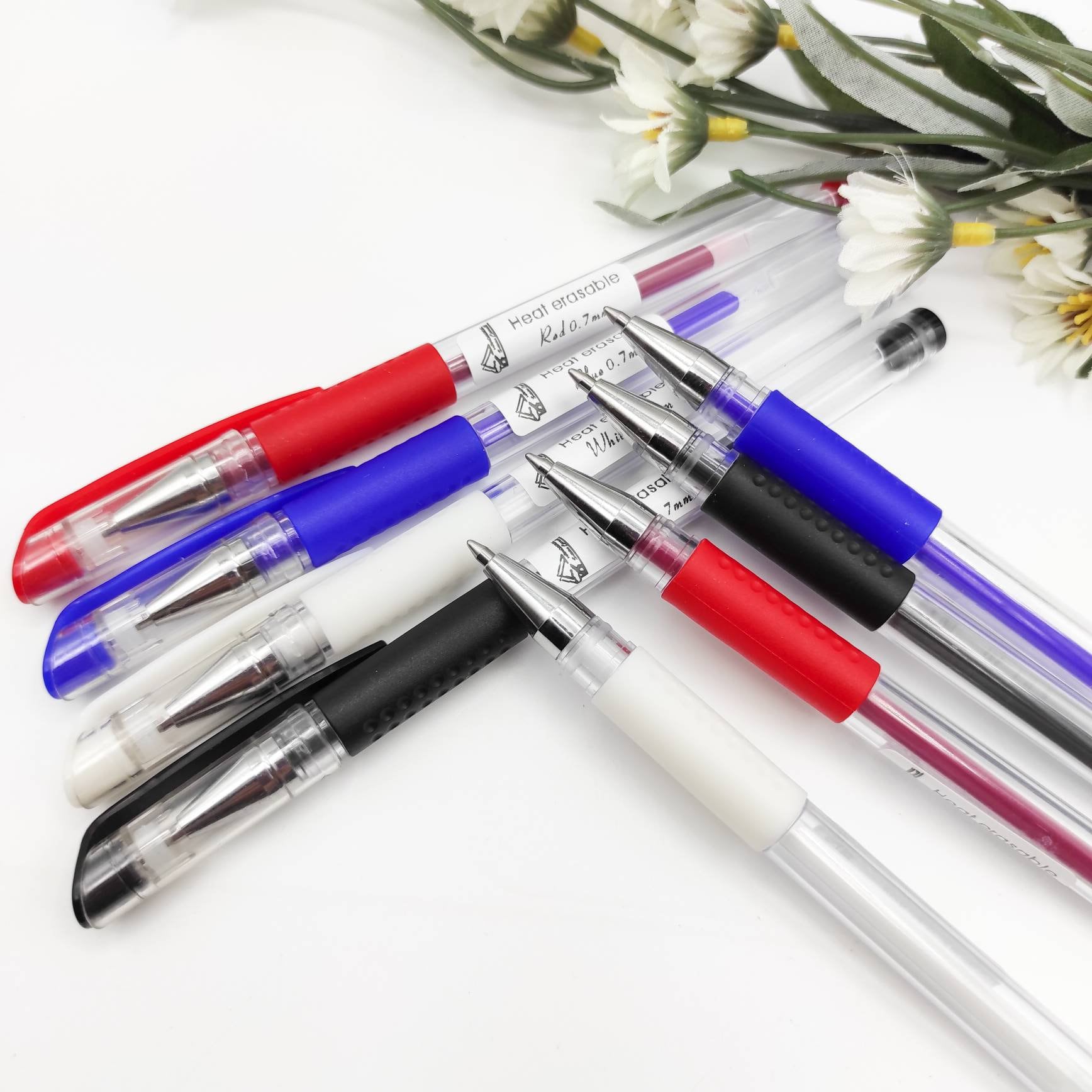 Heat erasable pen, fabric heat erasable pen, hand embroidery pattern transfer pen, White/Black/Red/Blue pen