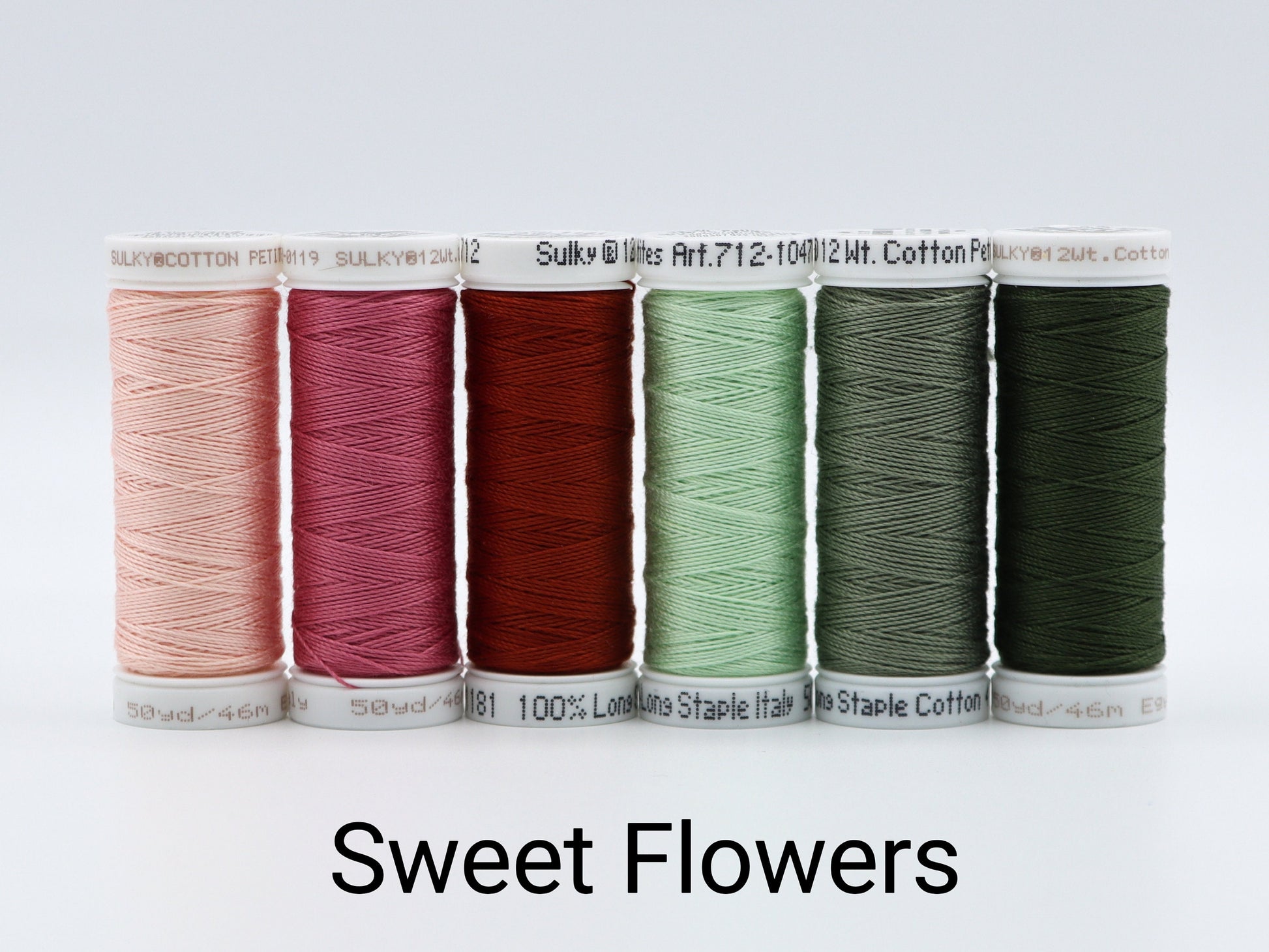 Sulky 12wt. Petites thread bundle, cotton hand embroidery thread, quilting thread, sewing thread