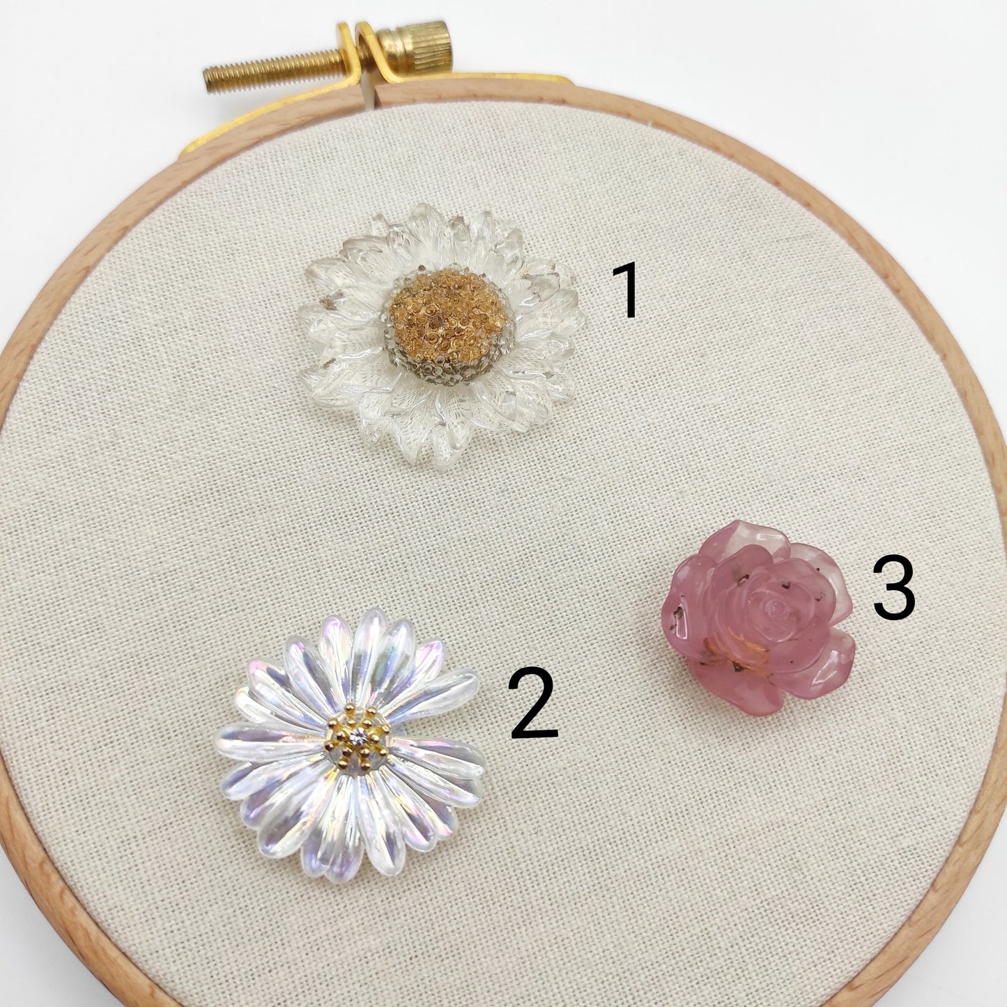 Floral needle minders, Needle Minder for Embroidery, Cross Stitch, Needle work, Needle point tools