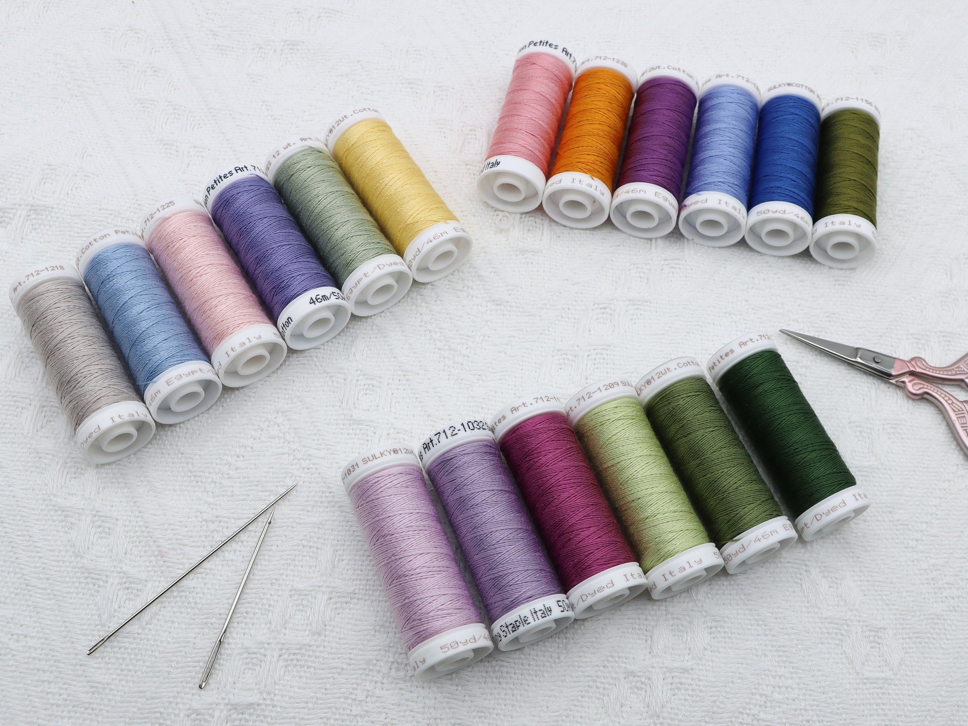 Sulky 12wt. Petites thread bundle, cotton hand embroidery thread, quilting thread, sewing thread