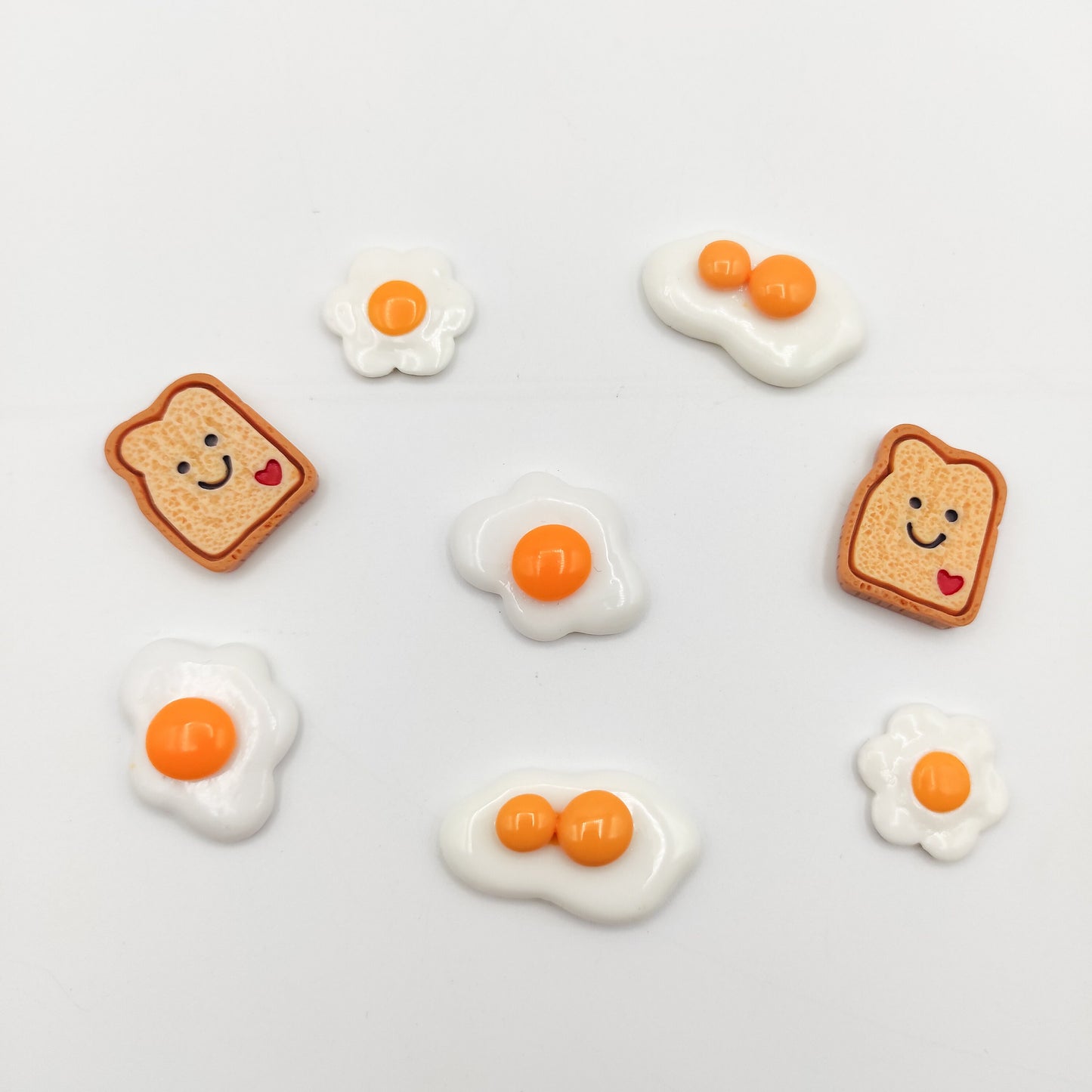 Toast and Egg Resin needle minders, Cute Needle Minders for Embroidery, Cross Stitch, Needlework, Needlepoint tools, Needle Keeper