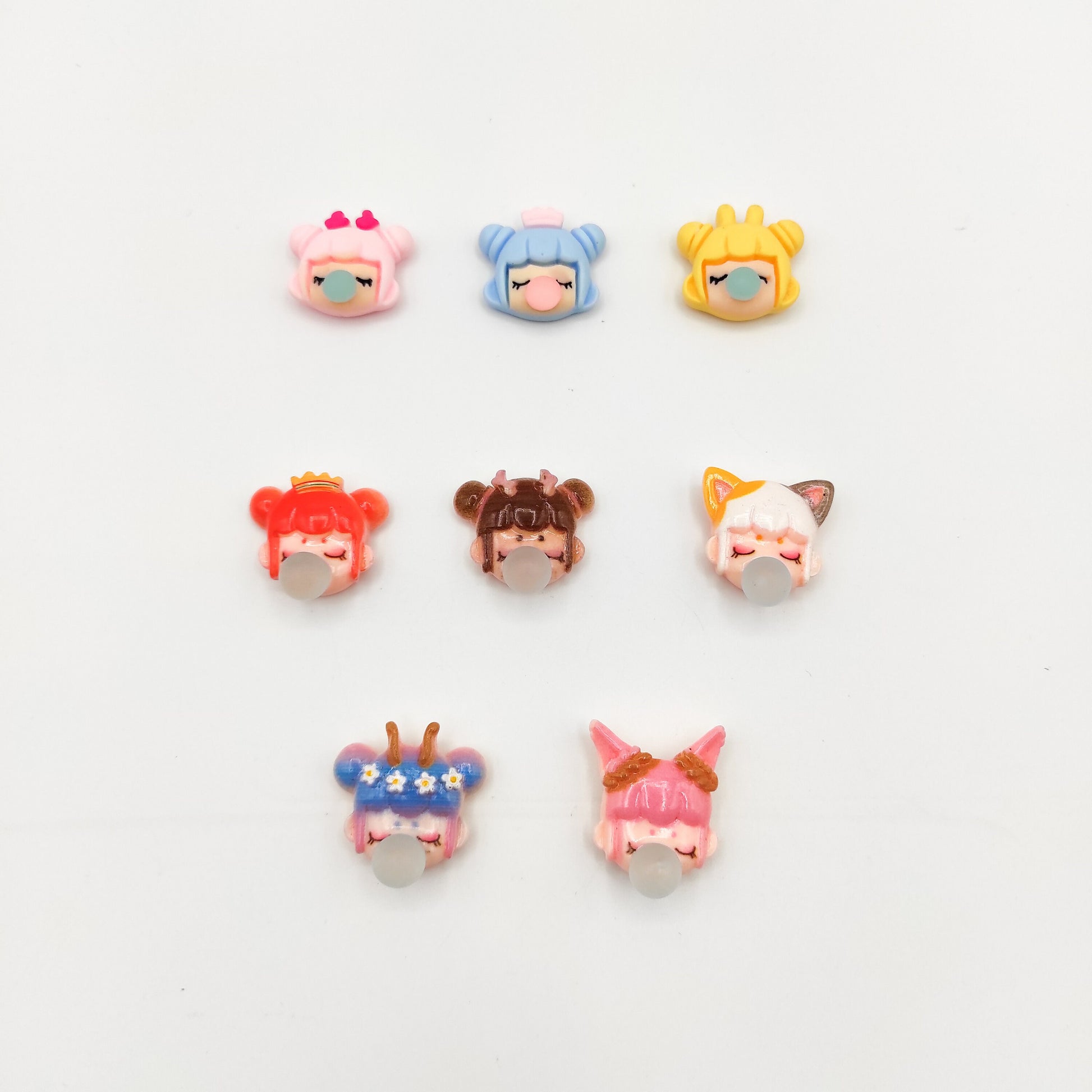 Cute Bubble Gum Girl Resin needle minders, Needle Minder for Embroidery, Cross Stitch, Needle work, Needle point tools