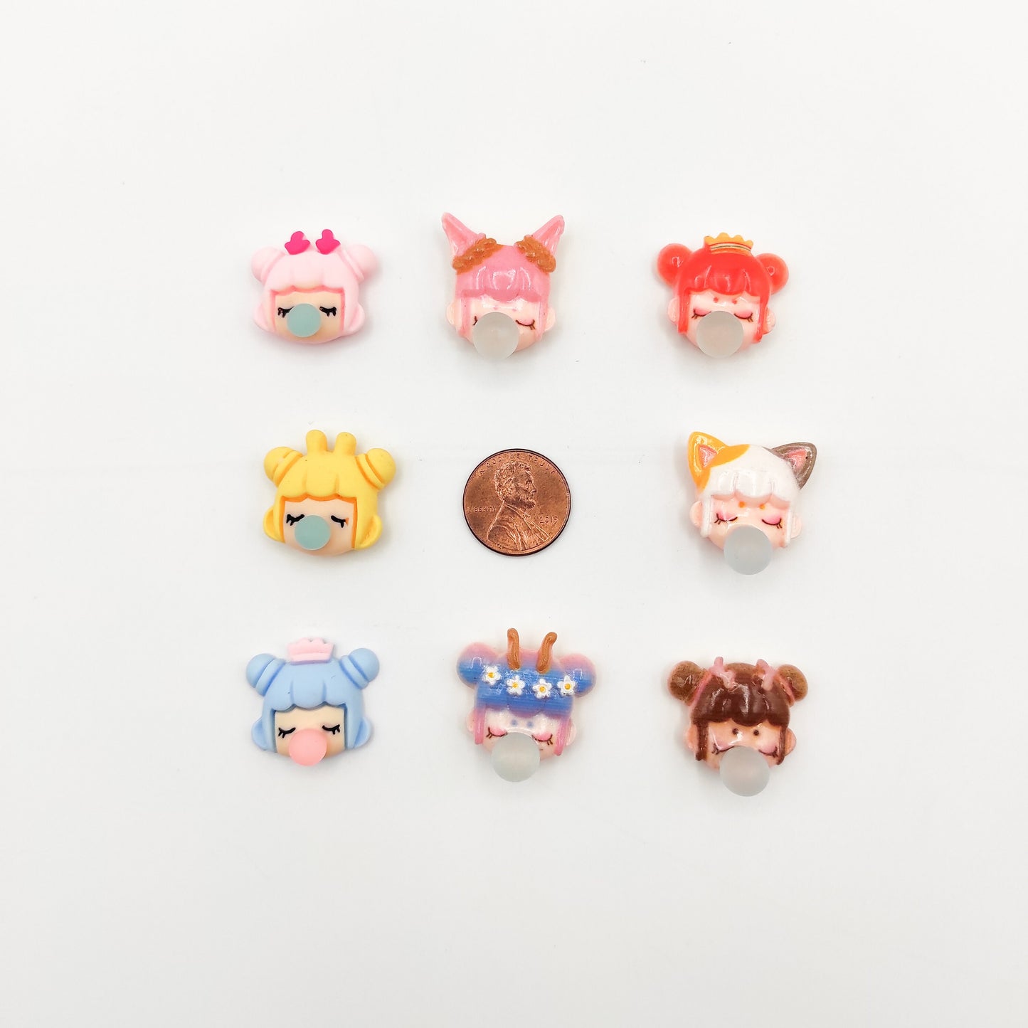 Cute Bubble Gum Girl Resin needle minders, Needle Minder for Embroidery, Cross Stitch, Needle work, Needle point tools