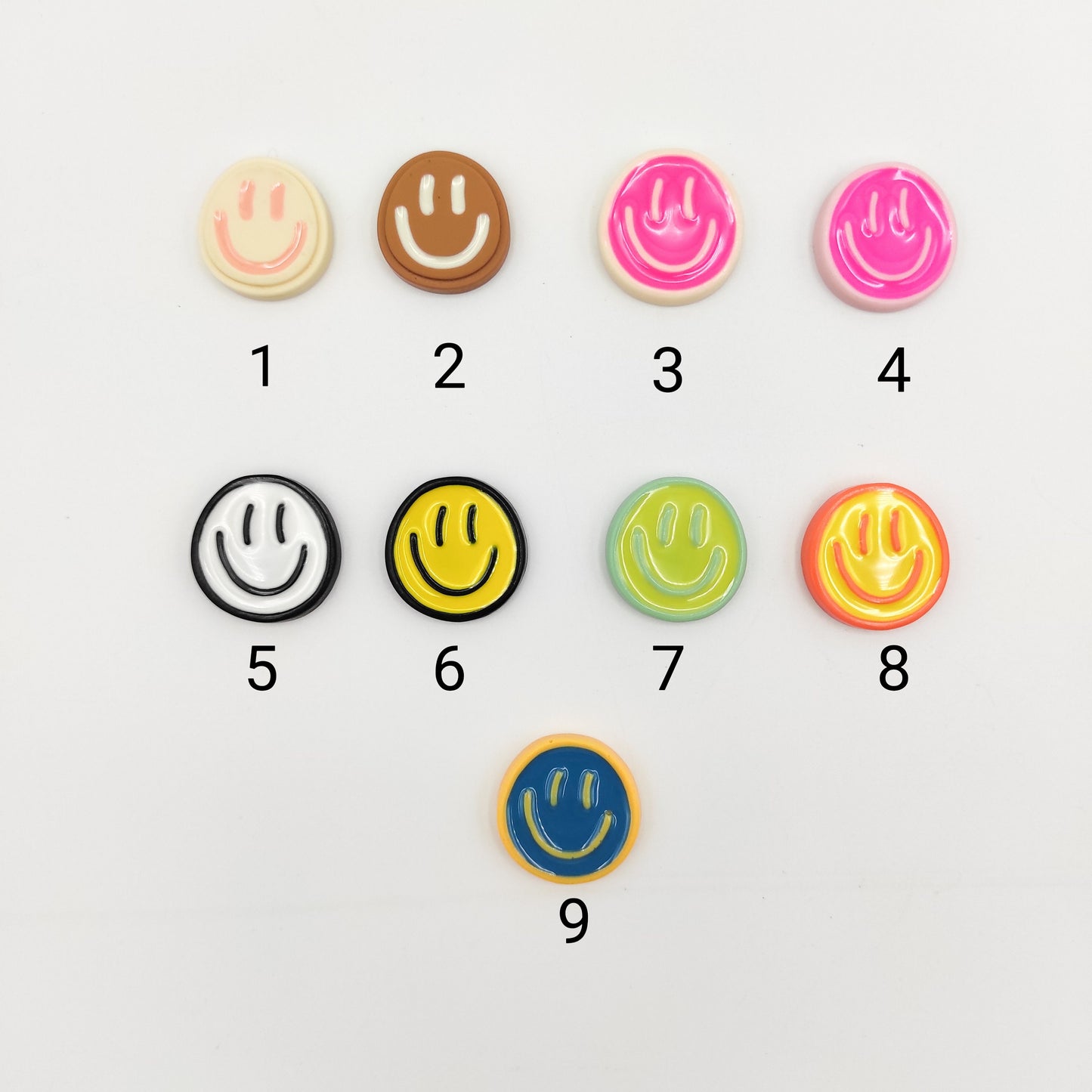 Smile Face Resin needle minders, Needle Minder for Embroidery, Cross Stitch, Needle work, needlecraft projects and sewing.