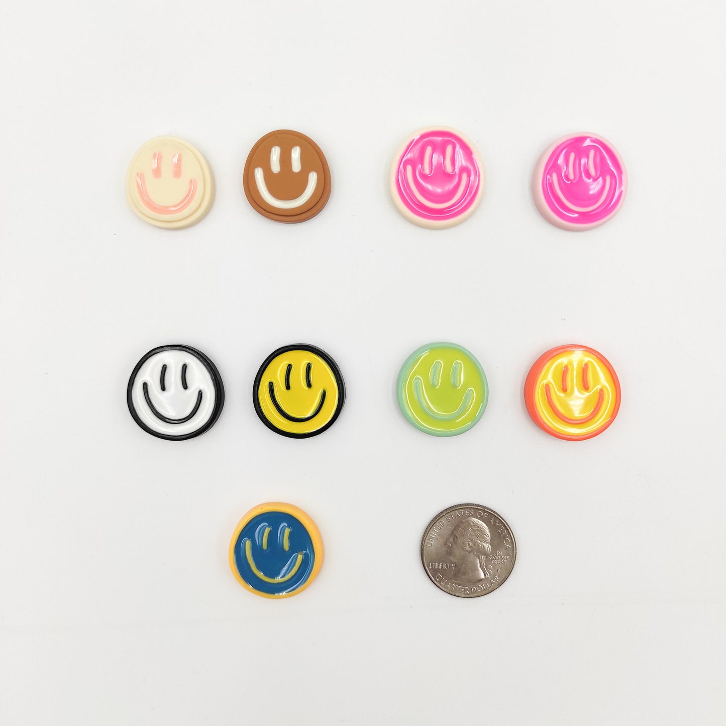 Smile Face Resin needle minders, Needle Minder for Embroidery, Cross Stitch, Needle work, needlecraft projects and sewing.