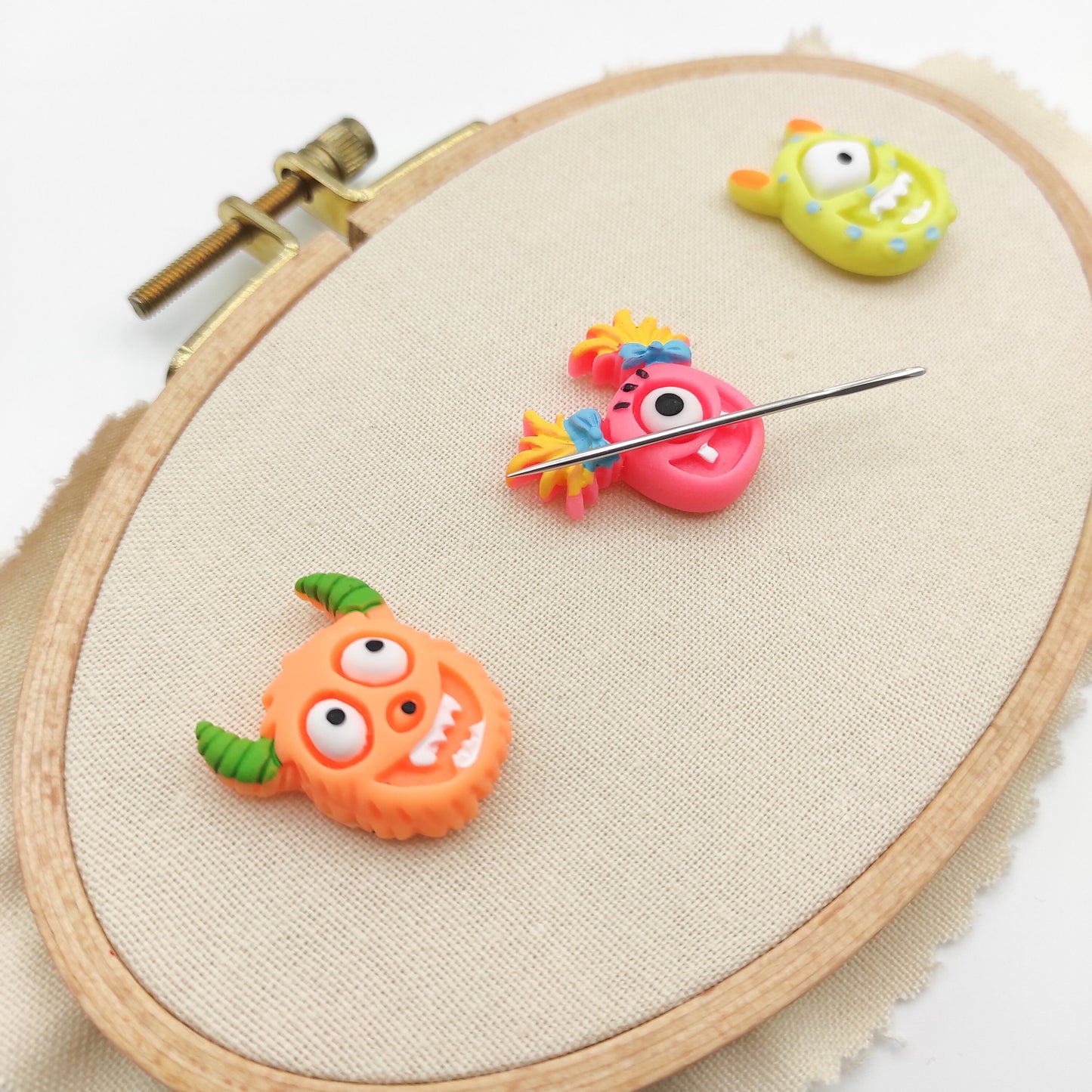 Monster Resin needle minders, Needle Minder for Embroidery, Cross Stitch, Needle work, Needle point tools