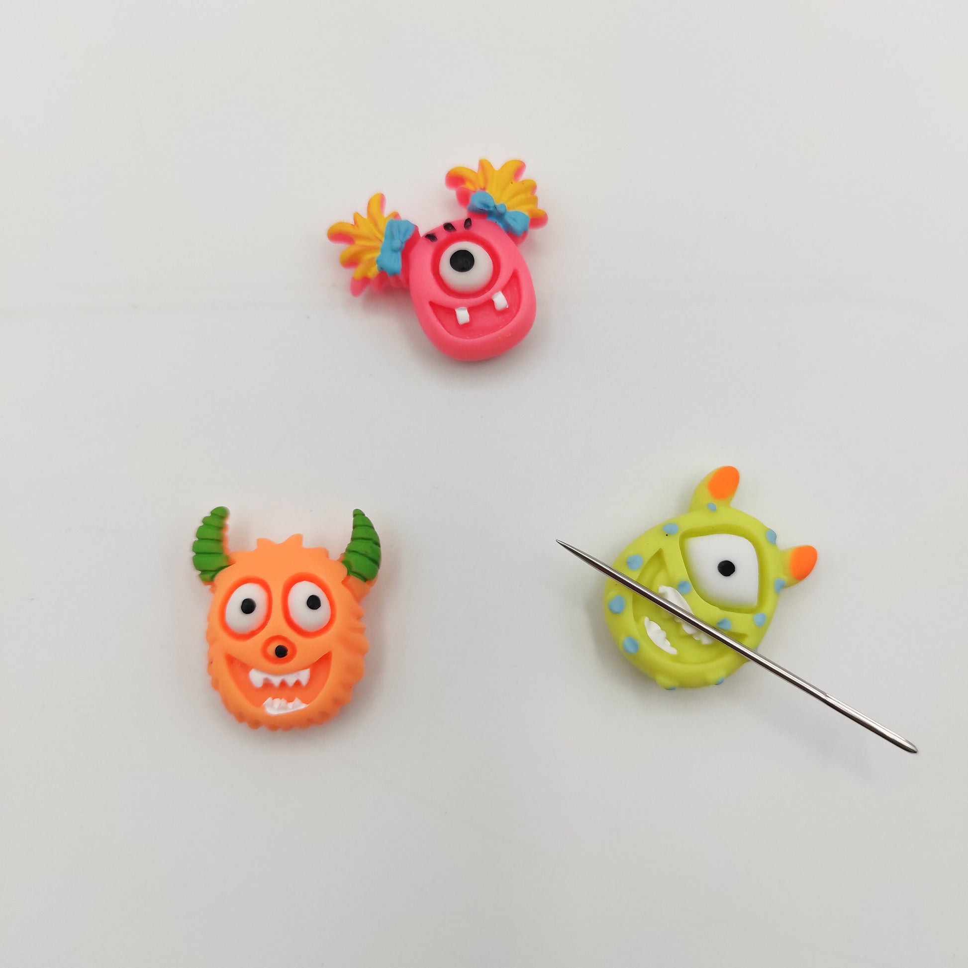 Monster Resin needle minders, Needle Minder for Embroidery, Cross Stitch, Needle work, Needle point tools