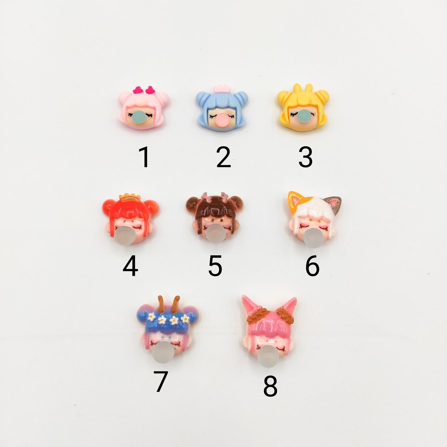 Cute Bubble Gum Girl Resin needle minders, Needle Minder for Embroidery, Cross Stitch, Needle work, Needle point tools