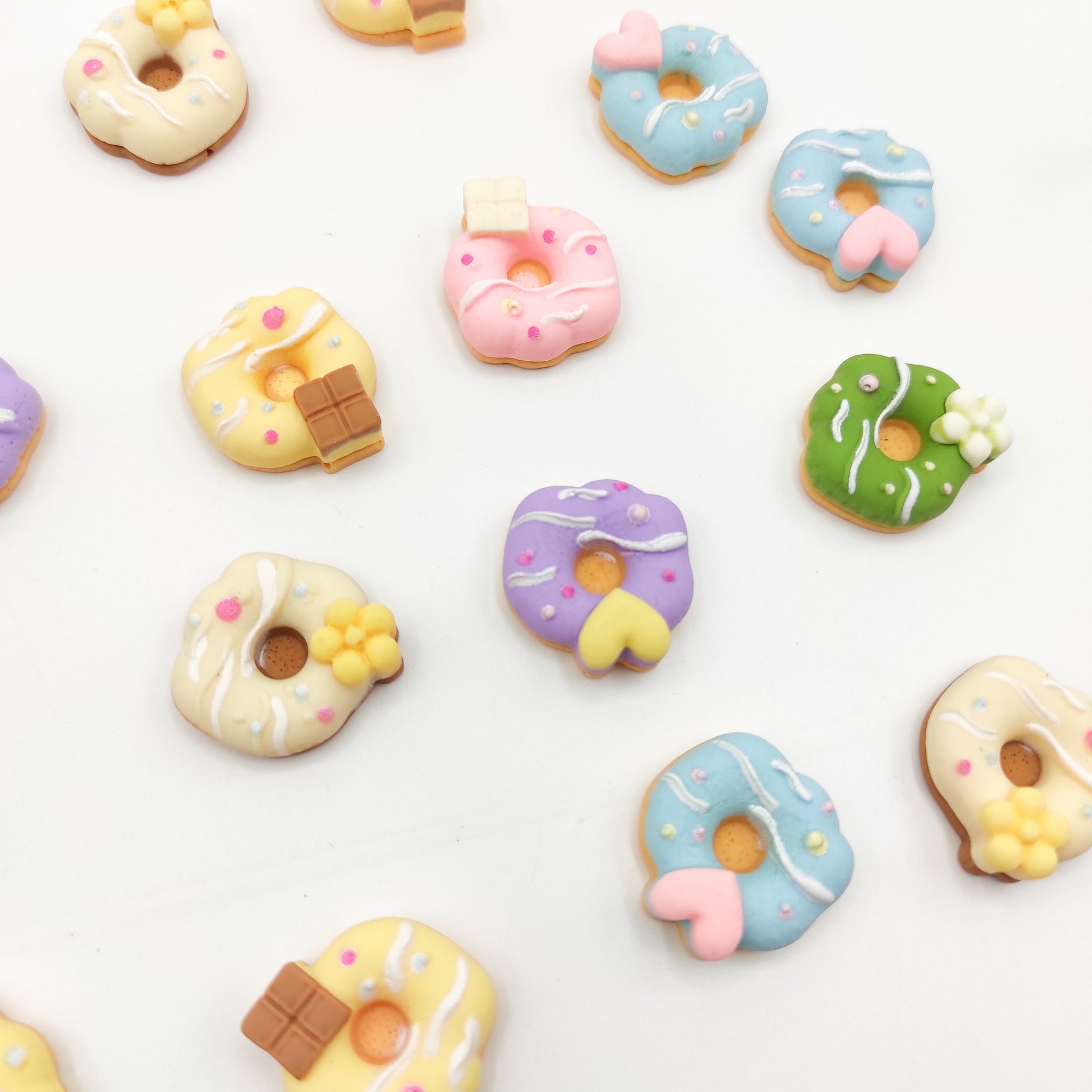 Donut Resin needle minders, Needle Minder for Embroidery, Cross Stitch, Needle work, needlecraft projects and sewing.