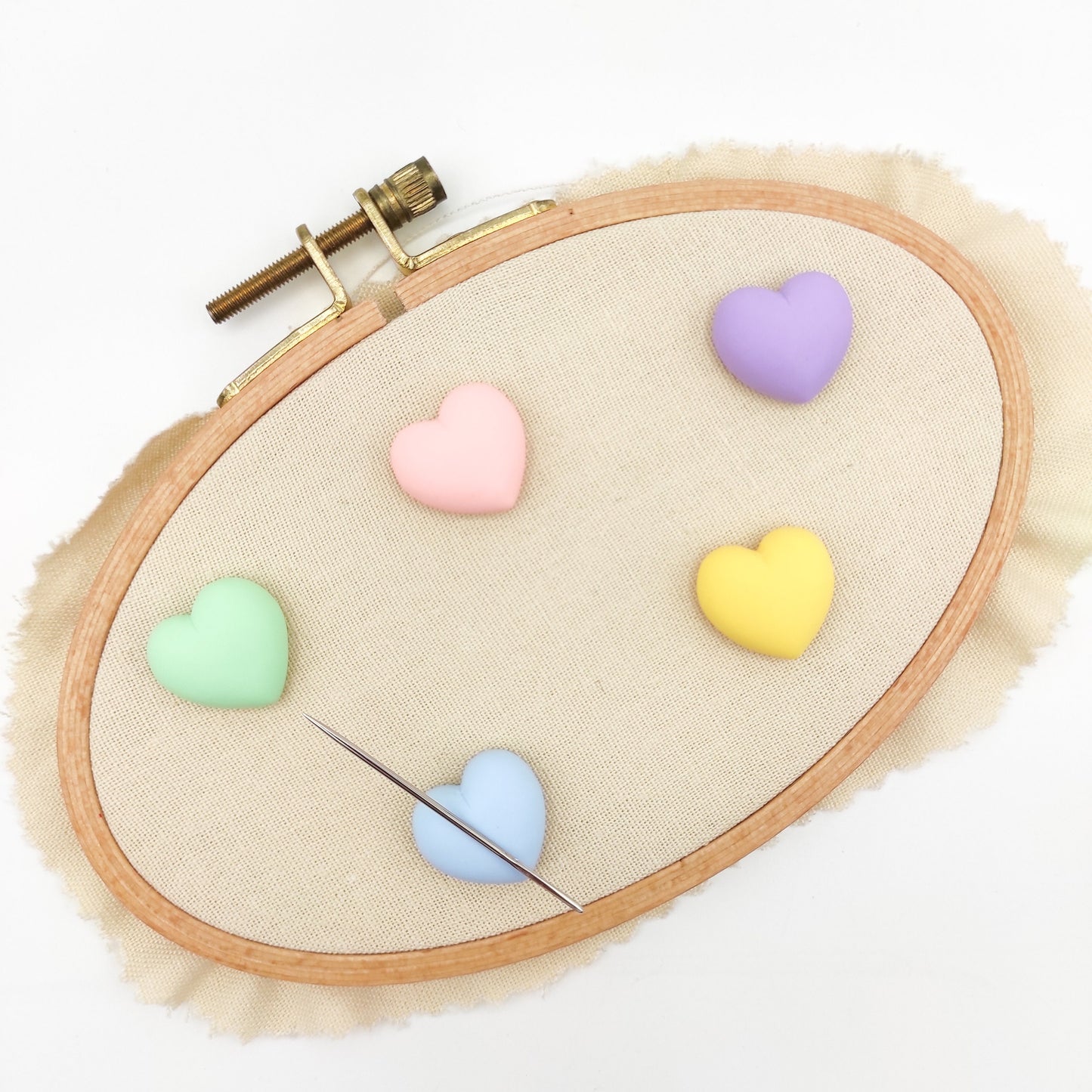 Heart Resin needle minders, Needle Minder for Embroidery, Cross Stitch, Needle work, Needle point tools