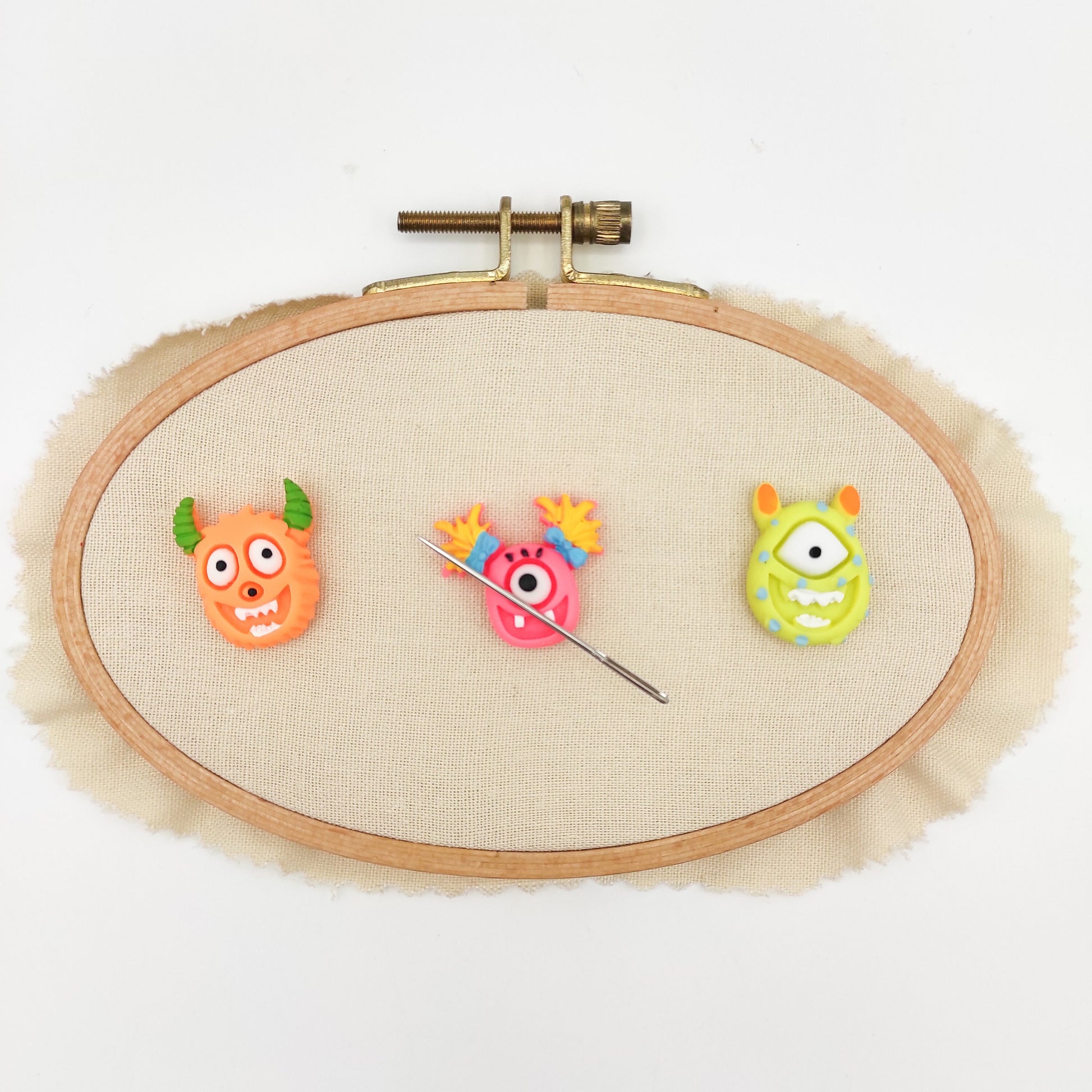 Monster Resin needle minders, Needle Minder for Embroidery, Cross Stitch, Needle work, Needle point tools