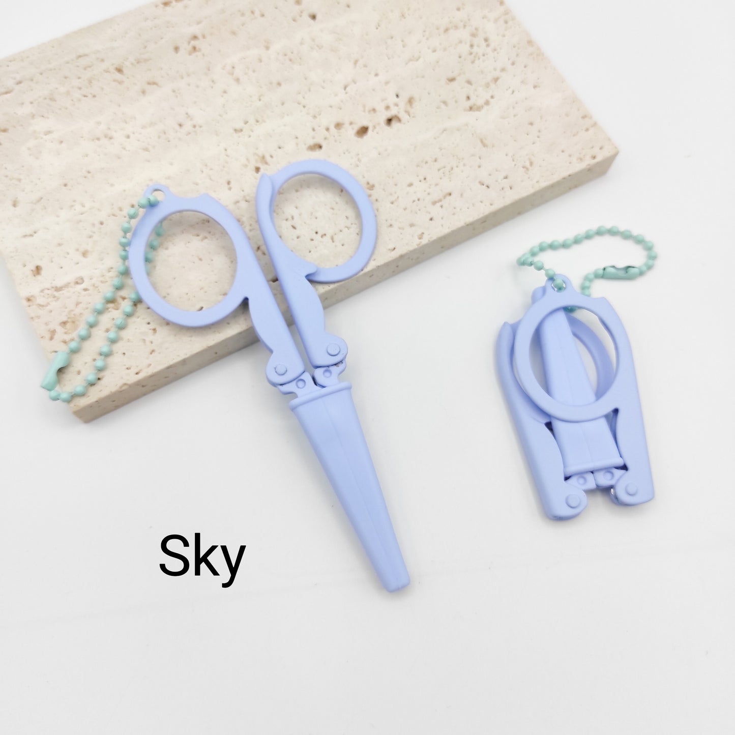 Portable Folding scissors with sheath, Small Travel Embroidery/Cross stitch/Thread/Sewing scissors, stainless steel pocket scissors