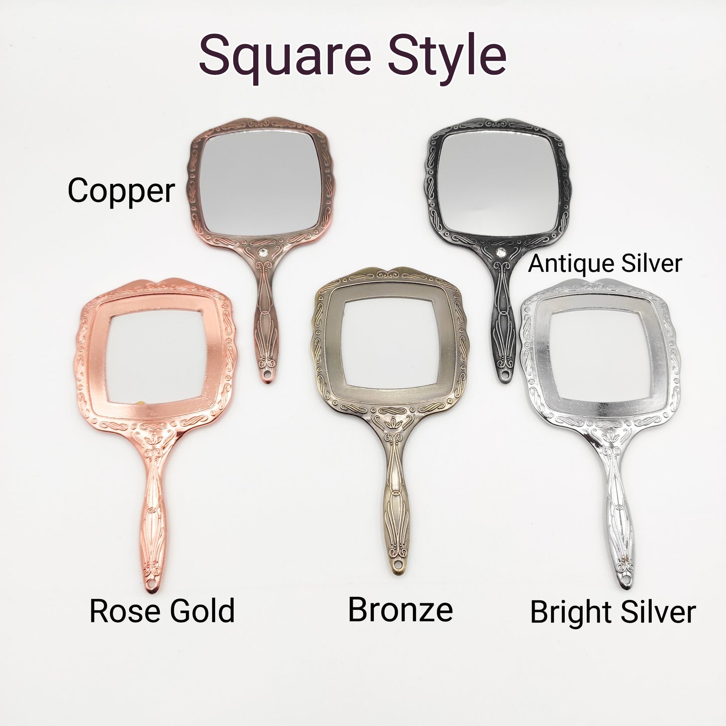 Vintage style Handheld Mirror Base Kit for Embroidery, Cross Stitch, Needle work, DIY Handheld Mirror